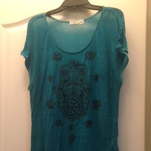 CATO Green Large Top Women's